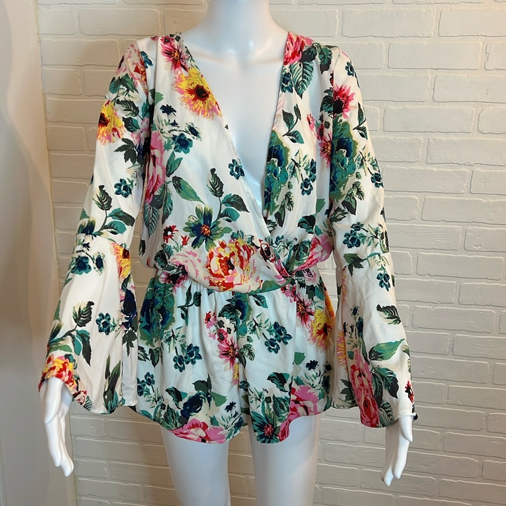 VINTAGE HAVANA FLORAL ROMPER SIZE S